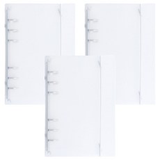 wannathis 6孔 PP活頁夾外殼 A6, 白色, 3個