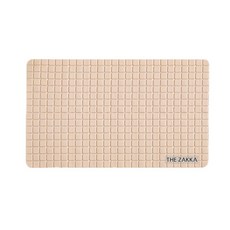 THE ZAKKA 防滑方形吸盤浴室墊, 米色, 1個