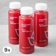 올가니카 원더베리 과채주스, 190ml, 9개