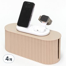 GOODIE FOODIE 現代式Tembaboard延長線收納盒, 卡布奇諾, 4個