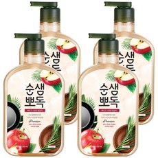 순샘 뽀독 애플향 주방세제, 750ml, 4개