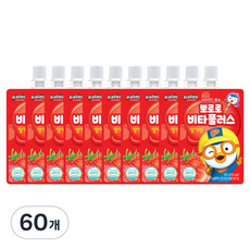 팔도 뽀로로 비타플러스 음료 딸기, 100ml, 60개