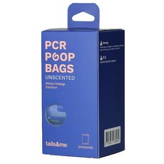 tails&me 尾巴與我 環保撿便袋 無香 23x33cm, 藍色, 15張, 8捲