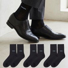 레노마 남성용 정장 손봉조 중목 양말 3족