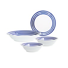 L.loom Bluesen 早午餐套餐 4p, 藍色, 冷14cm 2p+盤子19cm+意大利面球