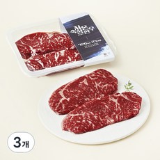 저온숙성한우 1++(7) 채끝 구이용 (냉장), 200g, 3개