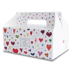 Tina Picnic 彩色愛心形狀禮物包裝盒 大, 混合顏色, 5入