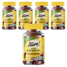 얼라이브 멀티 비타 구미, 60정, 5개