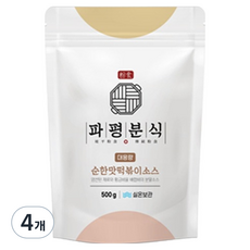 파평분식 떡볶이 소스 분말 순한맛, 500g, 4개