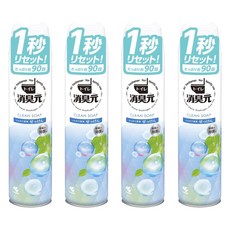 KOBAYASHI 小林製藥 消臭元 浴廁芳香噴霧, 柔軟皂香, 280ml, 4瓶