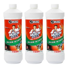 威猛先生 馬桶/排水管疏通劑 高效溶解 強力疏通, 960ml, 3瓶