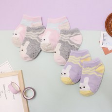 비단길 아동용 S캔디래비 양말 3종 세트