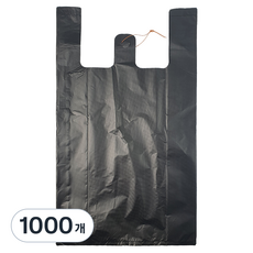 월드크린 손잡이 비닐 봉투 검정, 25L, 1000개
