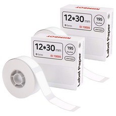님봇 D시리즈 / H1S 공용 프린터 라벨지 A-2 화이트 12 x 30 mm, 195칸, 2개