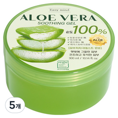 이지마인드 알로에베라 수딩젤, 300g, 5개