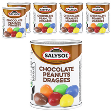 SALYSOL 薩里 迷你罐頭糖衣可可花生, 新鮮酥脆，體積輕巧，方便攜帶, 60g, 6罐