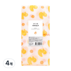 Shabath 染色沐浴巾, 鴨子, 4個, 1入