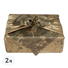 韓友裡韓方 緹花包袱巾 55 x 55 cm, 金色 + 卡其色, 2個