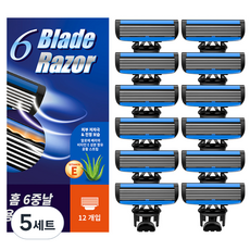 comet 家用6層替換刮鬍刀片, 12入, 5套