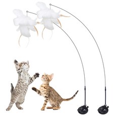 PETSMON 貓咪長線釣竿逗貓棒, 隨機出貨, 2個
