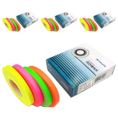 Artmate 圖形線膠帶 4 種 2mm x 16m, 熒光黃、熒光綠、熒光橙、熒光粉, 4組