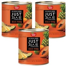 동원 JUST 저스트 노슈가 후르츠 칵테일 통조림, 3개, 822g