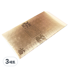 2Youngdesign 零用錢信封 6入 + 貼紙 6入, 金色(書帶), 3套