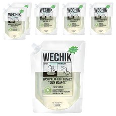 위칙 멀티플 주방세제 리필, 6개, 1L