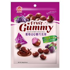 義美 QQ糖巧克球 葡萄口味, 160g, 1袋