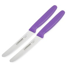 GIESSER 鮮豔色彩鋸齒水果刀 2入, 紫色, 2個