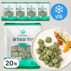 다즐샵 닭가슴살 큐브 깻잎맛 (냉동), 100g, 1개입, 20개