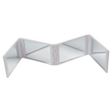 4層折疊手拿鏡, 白色, 1個