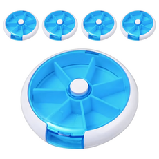 SSDream 太空坐艙7格按鈕式旋轉藥盒, 5個