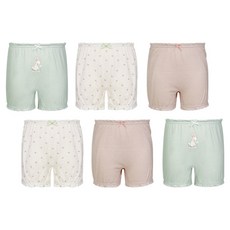 mrkids 無螢光純棉女童四角內褲6件組