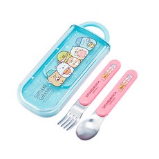 SKATER CC2 滑勺 + 叉子 + 箱子套裝, 角落生物款, 1組, 湯匙+叉子+餐具盒
