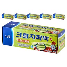 크린랩 크린 이중지퍼백, 소(S), 20개입, 6개