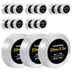 Dada 超強力單面矽膠膠帶 20mm x 3m, 透明, 18個