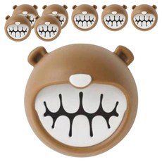 살림여왕 접착식 욕실 수건 핸드타올 걸이, 브라운, 8개