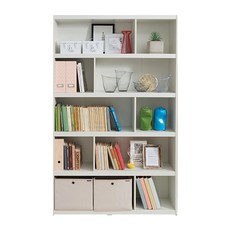 리바트 프렌즈 소호 책장 1200 방문설치, 화이트, 5단