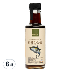 올가홀푸드 진한 프리미엄 참치액, 220g, 6개