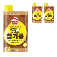 오뚜기옛날 참기름, 500ml, 3개