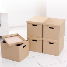 OLIVING 收納紙箱, 棕色, 5個