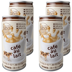 日本 SANKO fabo 香濃咖啡歐蕾飲品, 185ml, 4個