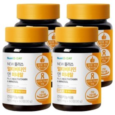 뉴트리디데이 플러스 멀티비타민 앤 미네랄, 60정, 4개
