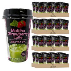 MORIYAMA 守山乳業 抹茶草莓拿鐵飲料, 48個, 200ml