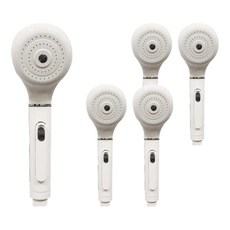 앞터치 절수 샤워기헤드, 5개, 화이트