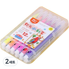 The Zonet 軟頭軟毛筆 12色套組, 2套, 混合顏色