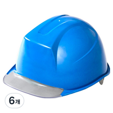 동명 머리보호 신투구형 투명창 안전모 DMS-M-3001(AM-841), 블루, 6개
