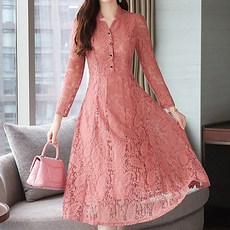 포플러앤씨 페리 자수 레이스 원피스 빅사이즈 포함