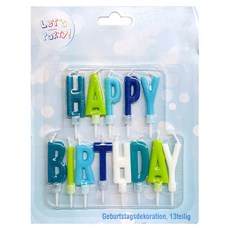 造型蠟燭13件組 13.2 x 8.6 x 2.8cm HAPPY BOY, 無香, 300g, 1組